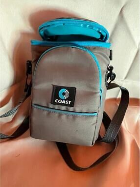 Vintage Coast Camera Bag - 90s Style Gray and Teal
